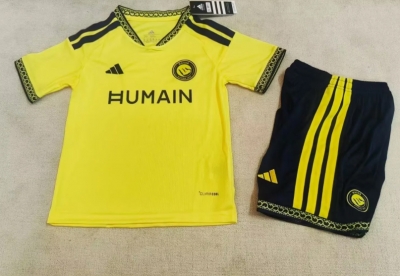 2627 Al Nassr Home KIDS Soccer Jersey